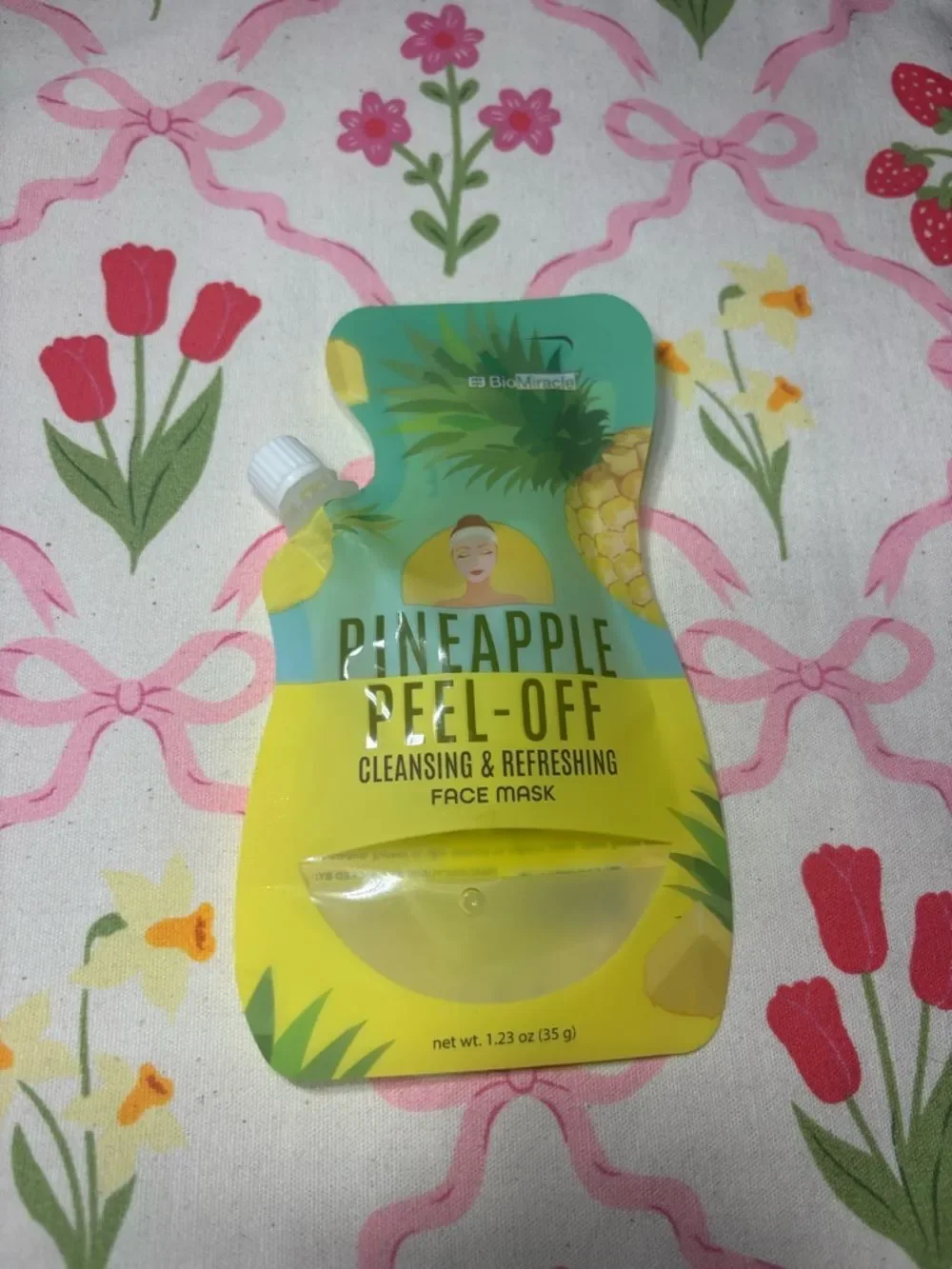 4 New Miracle Pineapple Peel-Off Cleansing & Refreshing Face Mask - Yellow